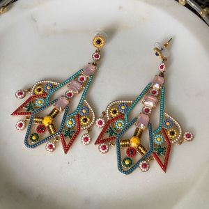 J. Crew Bead and Stone Earrings